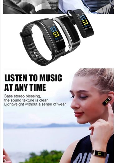 Bluetooth Color Headset Talk Smart band Bracelet heart rate monitor Sports Smart Watch Passometer Fitness Tracker Wristband
