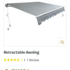 Unused retractable garden awning