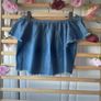 top betshka size medium denim off shoulder top Image 6