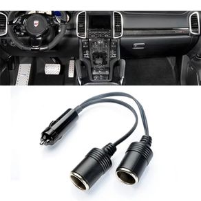Universal 10a Dual Port Car Cigarette Lighter Splitter Female Socket Plug Power Adapter for Electronics Automobiles Accessories