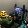 Sim Rig, Moza R21, GS Wheel, CRP pedals, Aluminium Rig. Image 5