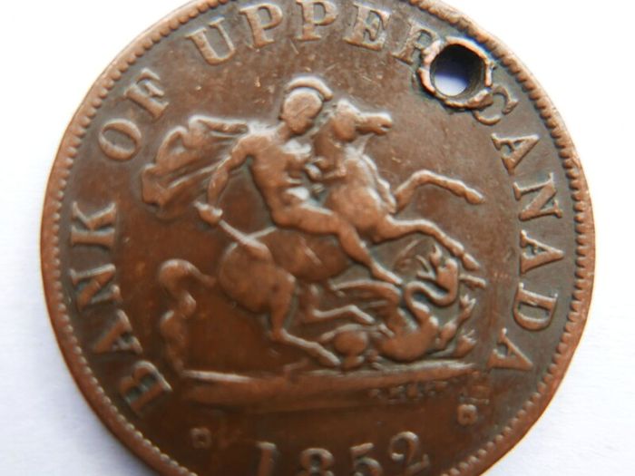1852 Bank Of Upper Canada One Half Penny Token