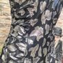 Vintage 80s strapless silver metallic and black ruffle occasion party dress Image 3