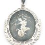 Vintage Sterling Silver Siam Niello Brooch Pendant Image 2