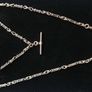 Victorian  heavy real 9 Carat Gold Albert or Necklace Chain with T-Bar length 20" - 24,3g Image 2