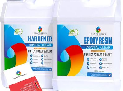 NEW SALE | Resin 4L Epoxy Resin Kit - Crystal Clear Epoxy Resin Kit & Hardener for DIY Art, Mold Casting, Wood, Jewelry Making