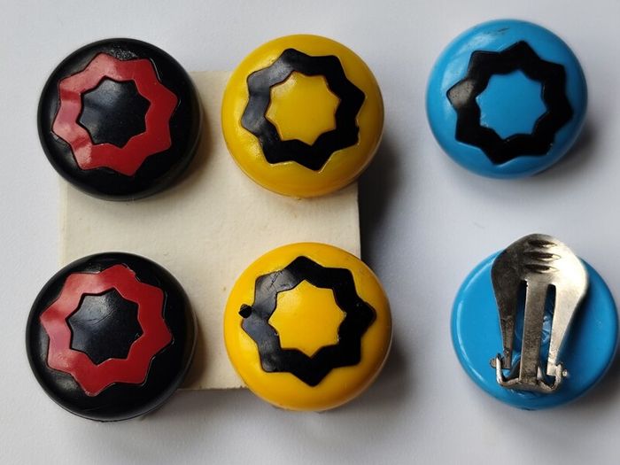Colourful Vintage Earrings Set of 3 pairs