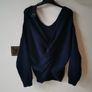 Ladies navy knit jumper Image 2