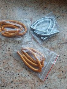 Bnwt silver gold clay beads