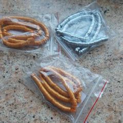 Bnwt silver gold clay beads