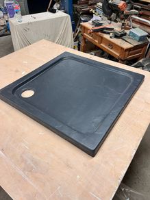Black Textured Shower Tray
