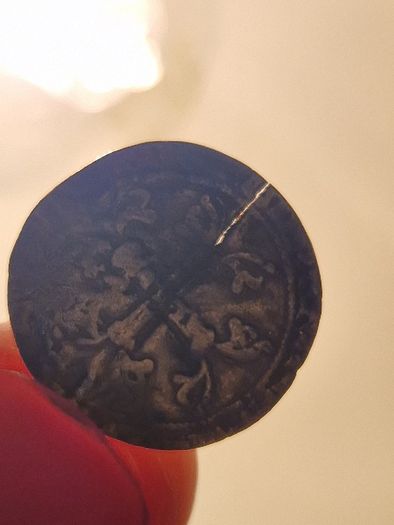 Cheap Hammered Gold Coin! French Charles 7th Demi Ecu, 1422-1461. OFFERS WELCOME.