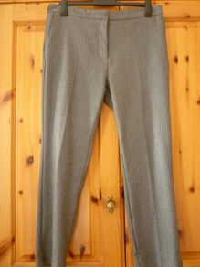 Trousers- Black White Houndstooth Wool Mix Trousers Zara Immaculate