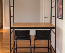 Kitchen island table and two stools