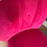 Slipper Armchair pink soft velvet - armless. Elegant and cute! Size H72xW64 legs high are 24 com Image 2
