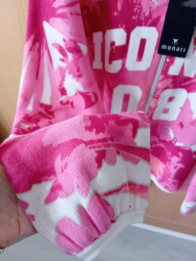 Monari - Knit Bomber Jacket - Pink - 100% Cotton - Fits UK 14 - BNWT RRP 188