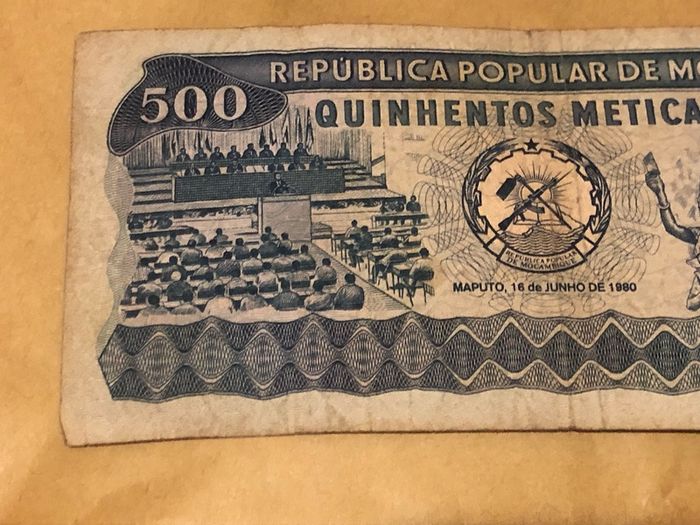 500 Meticais 1980 Mozambique