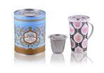 Large Porcelain Cup with an Infuser and Lid 350ml in Tube