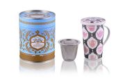 Large Porcelain Cup with an Infuser and Lid 350ml in Tube