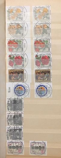 1983-5 Germany Black 16 Page Stamp Stockbook with a fine range of German Commemoratives (often two examples) all superb cto with Berlin date stamp.
