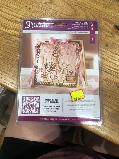 metal die for craft projects- chandelier