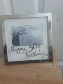 Photo Frame/A 30th Birthday Chrome Photo Frame by 'Juliana'