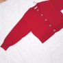 Dunnes Red Knit Button-Up Cardigan Silver Floral Buttons 16UK/44EU Image 10