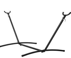 Portable Hammock Stand, 450lbs Capacity Steel Hammock Stand for 2 Person, Heavy Duty Adjustable Hooks Hammock Frame Fits 9.5-12.6 ft Hammocks, Space Saving with Carrying Bag for Outdoor or Indoor