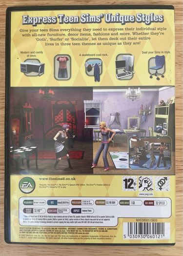The Sims 2 Teen Style Stuff PC Cd -Rom