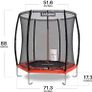 Trampoline 7.7FT 10FT/235cm 305cm Recreational Big Trampoline with Enclosure Net and Ladder, ASTM Approved Outdoor Bounce Jump for Kids Image 4