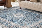 Rugs Living Room Large 160x230 cm Boho Vintage Area Rug Traditional Oriental Carpet Machine Washable Rugs Anti Slip Low Pile Rug Home Decor Office Carpet, Blue