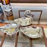 Vintage 1960s Seba Silver Plated Swan Ashtray Dishes Stacking Set England Image 3