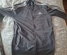 Adidas Track Top Grey 3 stripe
