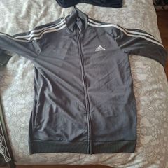 Adidas Track Top Grey 3 stripe
