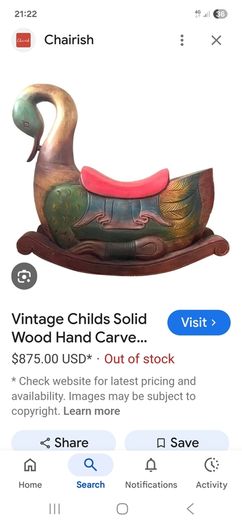 Collectiable Roacking Swan