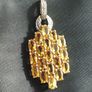 Pendant made of 925 silver with citrines and diamonds Image 4