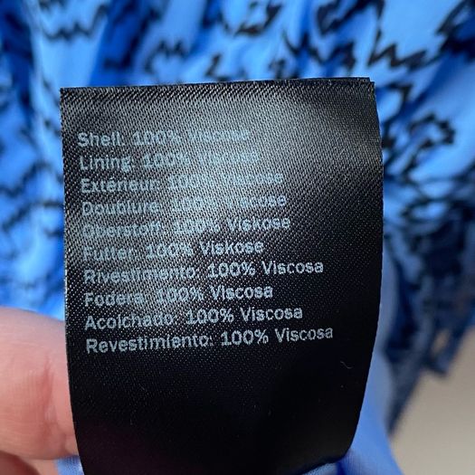 BNWT Second Female Blue Abstract Zig-Zag Print Midi Dress