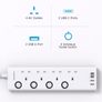 Lead with USB Slots 2 USB C HANYCONY 4 Way Plug Extension Socket with Individual Switches, 1.8M Extension Cable, Wall Mount Extension Cord, Desk Power Strip for Bedroom Office Accessories Image 2