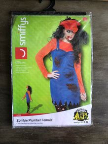 Smiffys Zombie Plumber Female Fancy Dress Costume