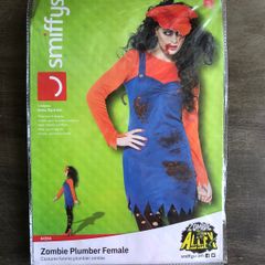 Smiffys Zombie Plumber Female Fancy Dress Costume