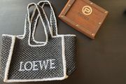 Luxury Woven Tote Bag - Black