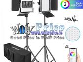Neewer 2x Packs 480 RGB Led Light with APP Control Metal Shell