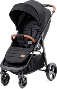Grande Plus Stroller Pushchair for Toddlers from Birth to 22 kg, Extra-Large Hood, Lie-Flat Position, Folding with one Hand, Shock Absorption on All Wheels, Black