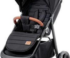 Grande Plus Stroller Pushchair for Toddlers from Birth to 22 kg, Extra-Large Hood, Lie-Flat Position, Folding with one Hand, Shock Absorption on All Wheels, Black