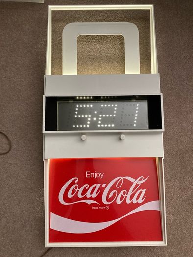 Coca Cola year 1977 Everbrite Clock NOS Rare