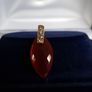 14 ct gold pendant withNatural  Carneol stone and Natural  diamonds Image 4
