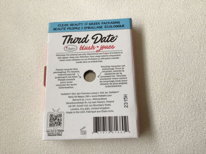 the Balm Third Date Blush