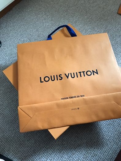 Louis Vuitton box and carry bag