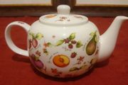 Leonardo Collection " Various Fruits " Colorful Pattern Fine China Tea Pot Designed In England