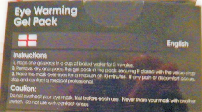 NEW pair of Warming Gel Eye Masks, with Silk Velcro Mask 5 euro